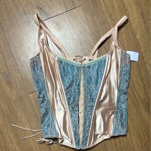 Frederick's of Hollywood Pink and Blue Corset